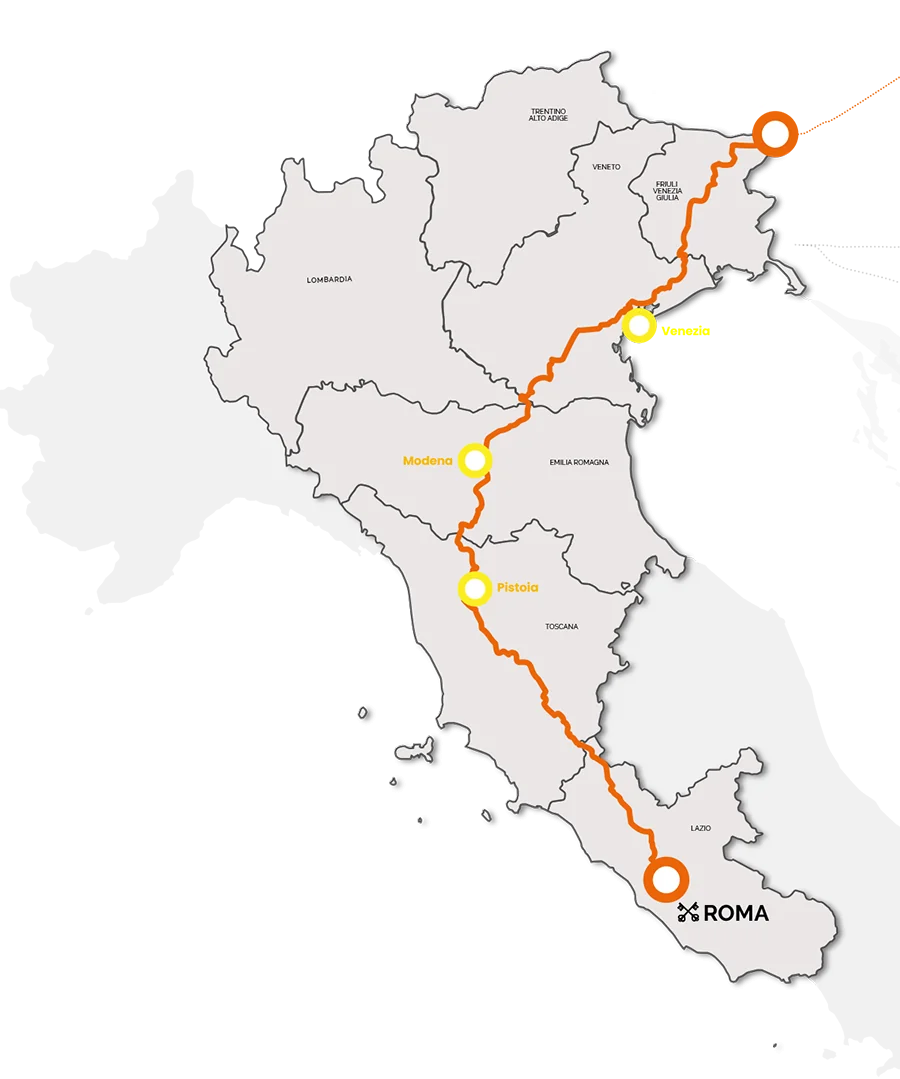 map of Romea Strata with route