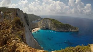 la spiagga del Navajo col suo relitto a Zante